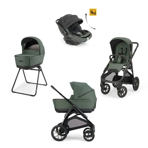 Бебешка количка 4 в 1 Inglesina Quattro Aptica XT Darwin Infant Recline EVO - Taiga Green / Total Black
