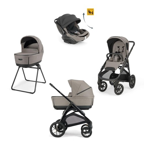 Бебешка количка 4 в 1 Inglesina Quattro Aptica XT Darwin Infant Recline EVO - Tundra Beige / Total Black