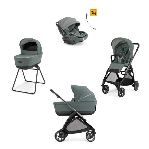 Бебешка количка 4 в 1 Inglesina System Quattro Electa Darwin Infant Recline EVO - Studio Grey / Iron Black