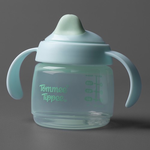 Tommee Tippee Неразливаща се чаша с мек накрайник и дръжки 150 мл - Синя, 4м+