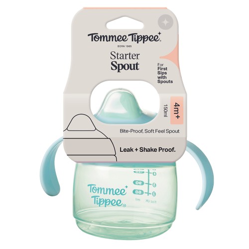 Tommee Tippee Неразливаща се чаша с мек накрайник и дръжки 150 мл - Синя, 4м+