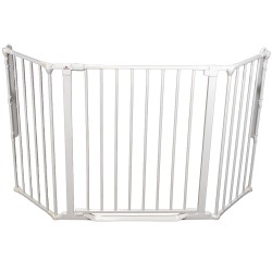 BabyDan Комбинирана преграда с плоско стъпало Flex StepFree M - бяла
