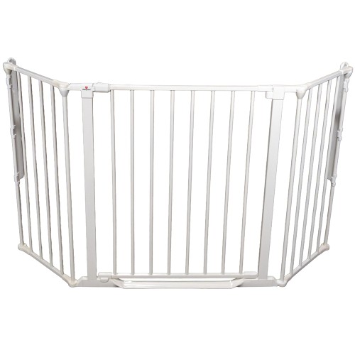 BabyDan Комбинирана преграда с плоско стъпало Flex StepFree M - бяла