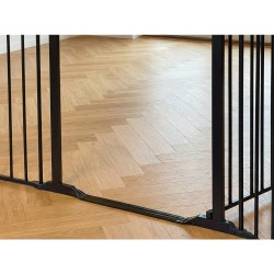 BabyDan Комбинирана преграда с плоско стъпало Flex StepFree L - черна