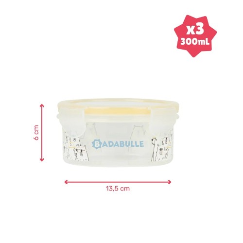 Badabulle Комплект контейнери MaxiBox, 3 x 300 мл