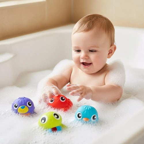 Playgro Весели гумени приятели за баня, 9м+