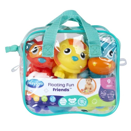 Playgro Весели гумени приятели за баня, 9м+