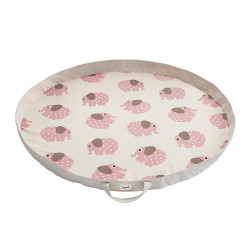 3 Sprouts Play Mat Bag подложка за игра 2 в 1 - Elephant Pink