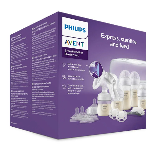 Philips AVENT Комплект за кърмене с ръчна помпа Natural Motion