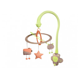 Babymoov музикална въртележка за кошара Starlight бадем