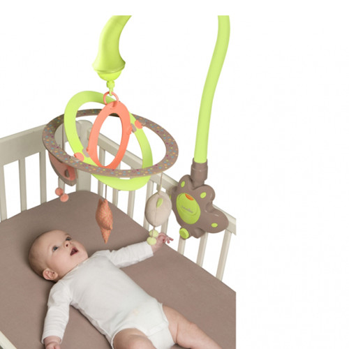 Babymoov музикална въртележка за кошара Starlight бадем