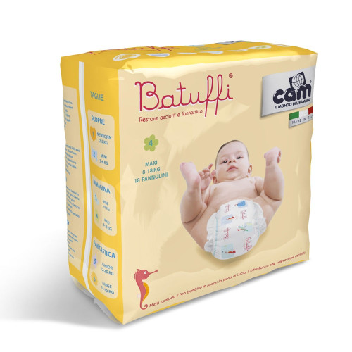Cam пелени Batuffi, 8-18 кг, 18 броя 