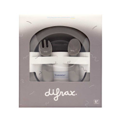 Бебешки комплект за хранене - 3 части Difrax - Clay