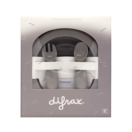 Бебешки комплект за хранене - 3 части Difrax - Clay