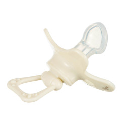 Difrax Dental Pacifier Pure ортодонтична залъгалка за бебе 12-20 м - Popcorn