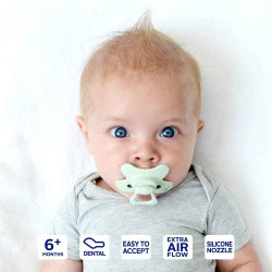 Difrax Dental Pacifier Pure ортодонтична залъгалка за бебе 6+ м - Pistache