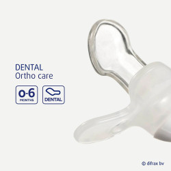 Difrax Pacifier Dental ортодонтична залъгалка 0-6 м - Glow in the Dark
