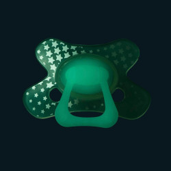 Difrax Pacifier Dental  ортодонтична залъгалка 18+ м - Glow in the Dark