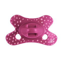 Difrax Pacifier Natural бебешка залъгалка 0-6 м. - Dahlia Dots