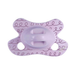 Difrax Soother Natural Newborn залъгалка за новородено - Lilac Curls