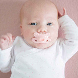Difrax The Pure Newborn Dental Pacifier ортодонтична залъгалка за новородено 0-2 м - Blossom