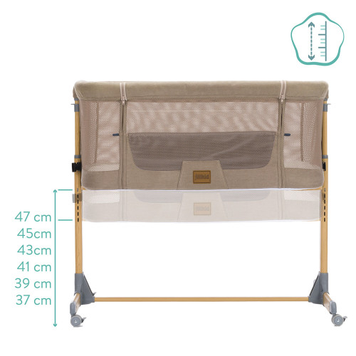 Бебешка кошара за съвместно спане Fillikid Air - Caramel
