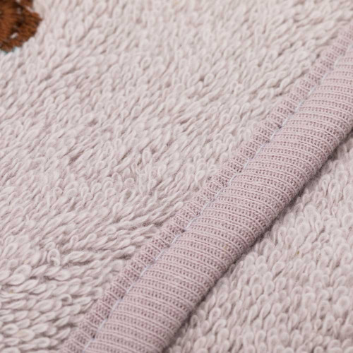Fillikid бебешка хавлия с качулка от органичен памук (75x75 см) - Stone Grey