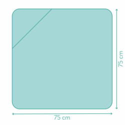 Fillikid бебешка хавлия с качулка от органичен памук (75x75 см) - Stone Grey