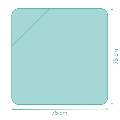 Fillikid бебешка хавлия с качулка от органичен памук (75x75 см) - Stone Grey