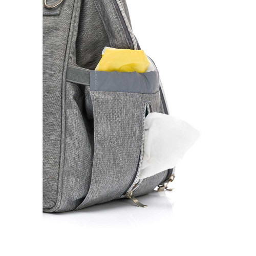 Fillikid Diaper Bag Korfu чанта за бебешка количка - Light Grey Melange