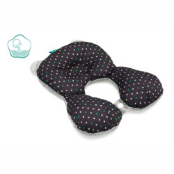 Fillikid двулицева детска възглавница за път – Grey Dotted