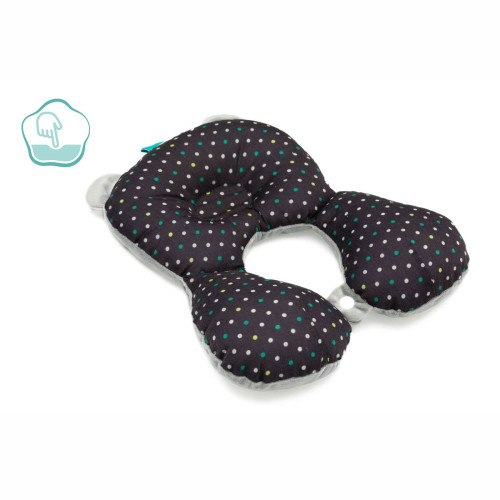 Fillikid двулицева детска възглавница за път – Grey Dotted