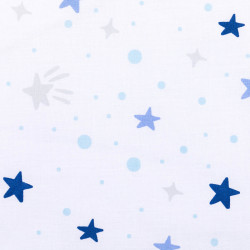 Fillikid Luxe спален комплект за кошара Nino 4 части - stars white/blue