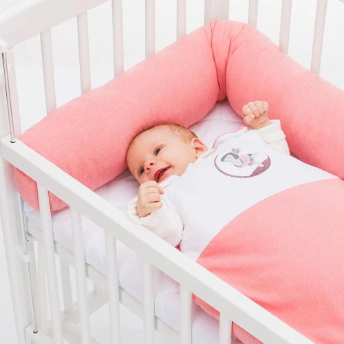 Обиколник за бебешка кошара Fillikid Bedworm Bunny Pink