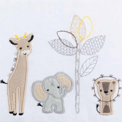 Обиколник за бебешка кошара Fillikid Bumper Basic Safari Taupe