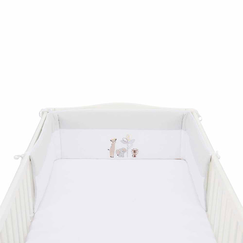 Обиколник за бебешка кошара Fillikid Bumper Basic Safari Taupe
