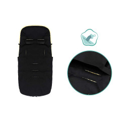 Зимно чувалче за детска колчика с овча кожа Fillikid Bernina - Black