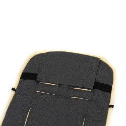 Зимно чувалче за детска колчика с овча кожа Fillikid Bernina - Dark Grey Melange