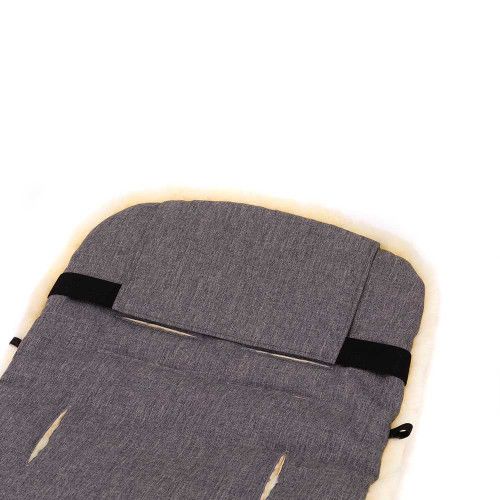 Зимно чувалче за детска колчика с овча кожа Fillikid Bernina - Light Grey Melange