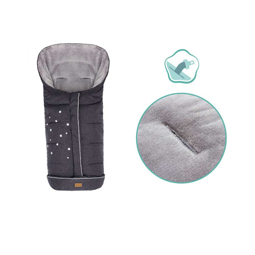 Зимно чувалче за детска количка Fillikid Askja Big - Dark Grey Melange