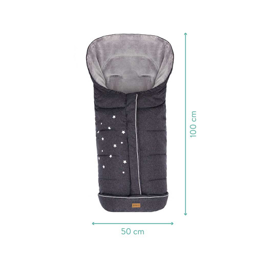 Зимно чувалче за детска количка Fillikid Askja Big - Dark Grey Melange