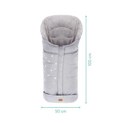 Зимно чувалче за детска количка Fillikid Askja Big - Light Grey Melange