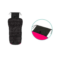 Зимно чувалче за детска количка Fillikid Eco Big - Black and Pink