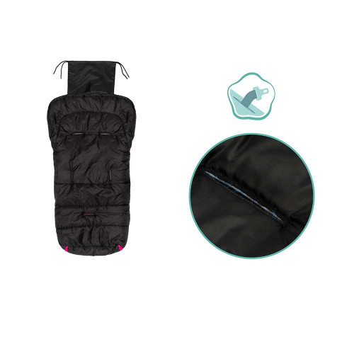Зимно чувалче за детска количка Fillikid Eco Big - Black and Pink