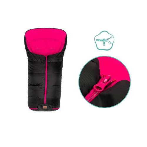 Зимно чувалче за детска количка Fillikid Eco Big - Black and Pink