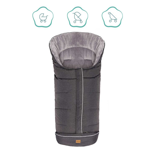 Зимно чувалче за детска количка Fillikid K2 Soft Pongee - Dark Grey Melange