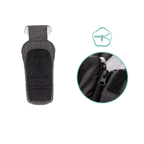 Зимно чувалче за детска количка Fillikid K2 Soft Pongee - Dark Grey Melange