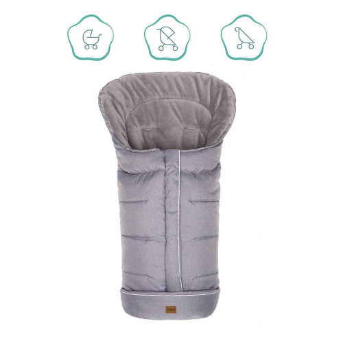 Зимно чувалче за детска количка Fillikid K2 Soft Pongee - Light Grey Melange