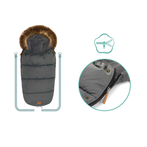 Зимно чувалче за детска количка Fillikid Manaslu - Grey