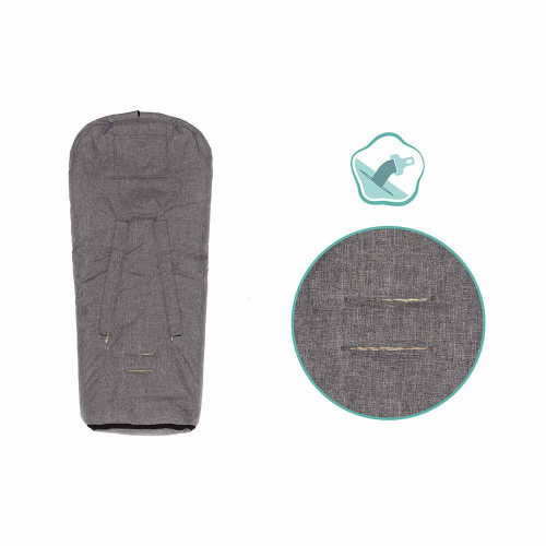 Зимно чувалче за детска количка с овча кожа Fillikid Tacama - Light Grey Melange